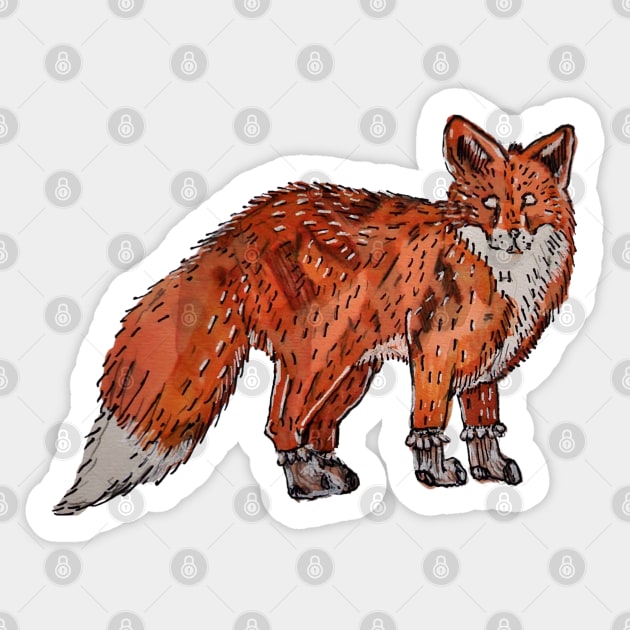 Fox in Socks 2.0 Sticker by Animal Surrealism